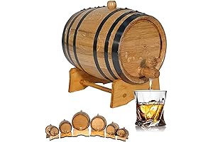 2 Liter Oak Aging Barrel with Wood Stand