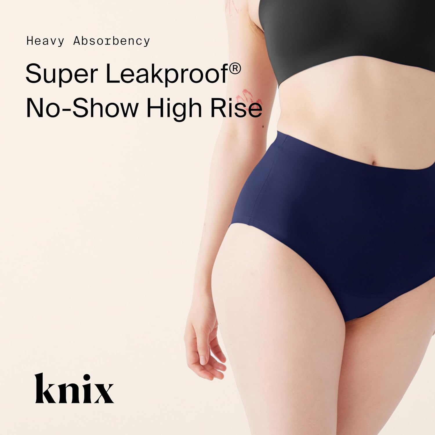 KNIX Super Leakproof High Rise Period Underwear for Women, Machine Washable, Reusable (1 Pack) - Image 2