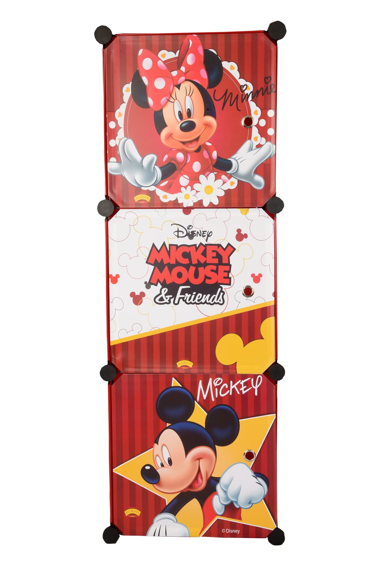 Ramson Mickey DIY Portable Lightweight Multipurpose Storage Cabinets/Kids Almirah - (Multicolor)