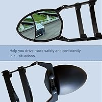 Vista 6 de 2 espejos de remolque con abrazadera, espejos de remolque universales, extensiones de espejo de remolque, espejo extensor ajustable de doble visión