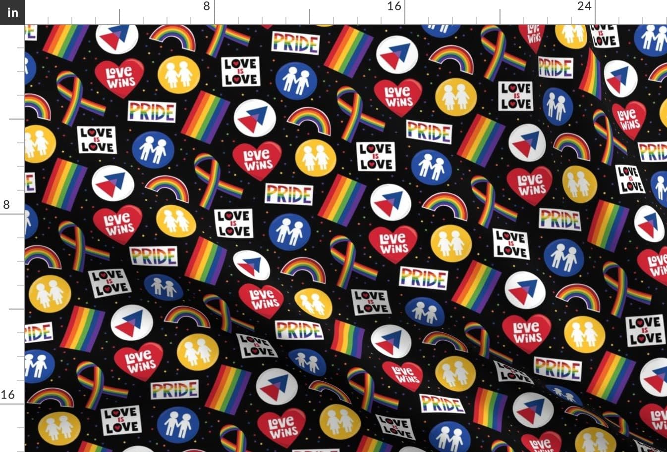 Spoonflower Fabric - Pride Love Rainbow Gay Printed on Minky Fabric by The Yard - Sewing Baby Blankets Quilt Backing Plush