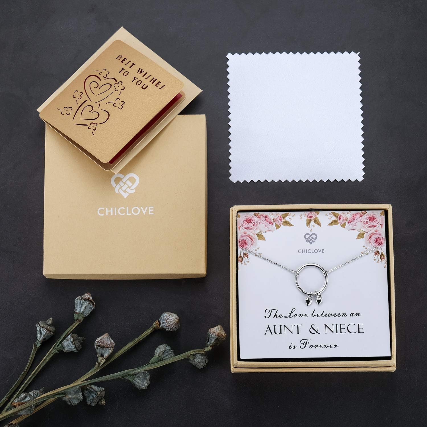 Aunt and Niece Gift The Love Between Aunt & Niece is Forever Sterling Silver Necklace Aunt Niece Jewelry - Image 6