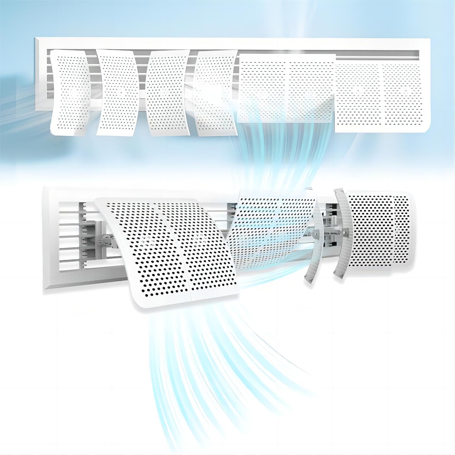 KASTWAVE Adjustable Air Vent Deflector for Central AC Efficiently Controls Airflow Direction