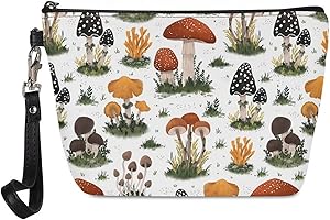 Mushroom Print Leather Coin Purse: Elevate Style and Functionality