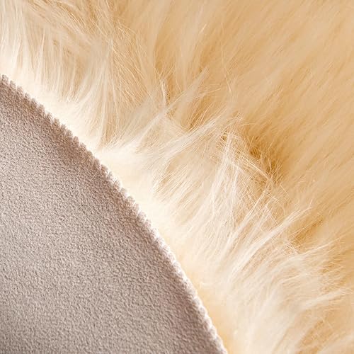 Miniatura 3 de MIULEE - Tapete en forma de nube de pelo sintético, decorativo, supersuave, mullido, para poner al lado de la cama, sofá, suelo y habitación del