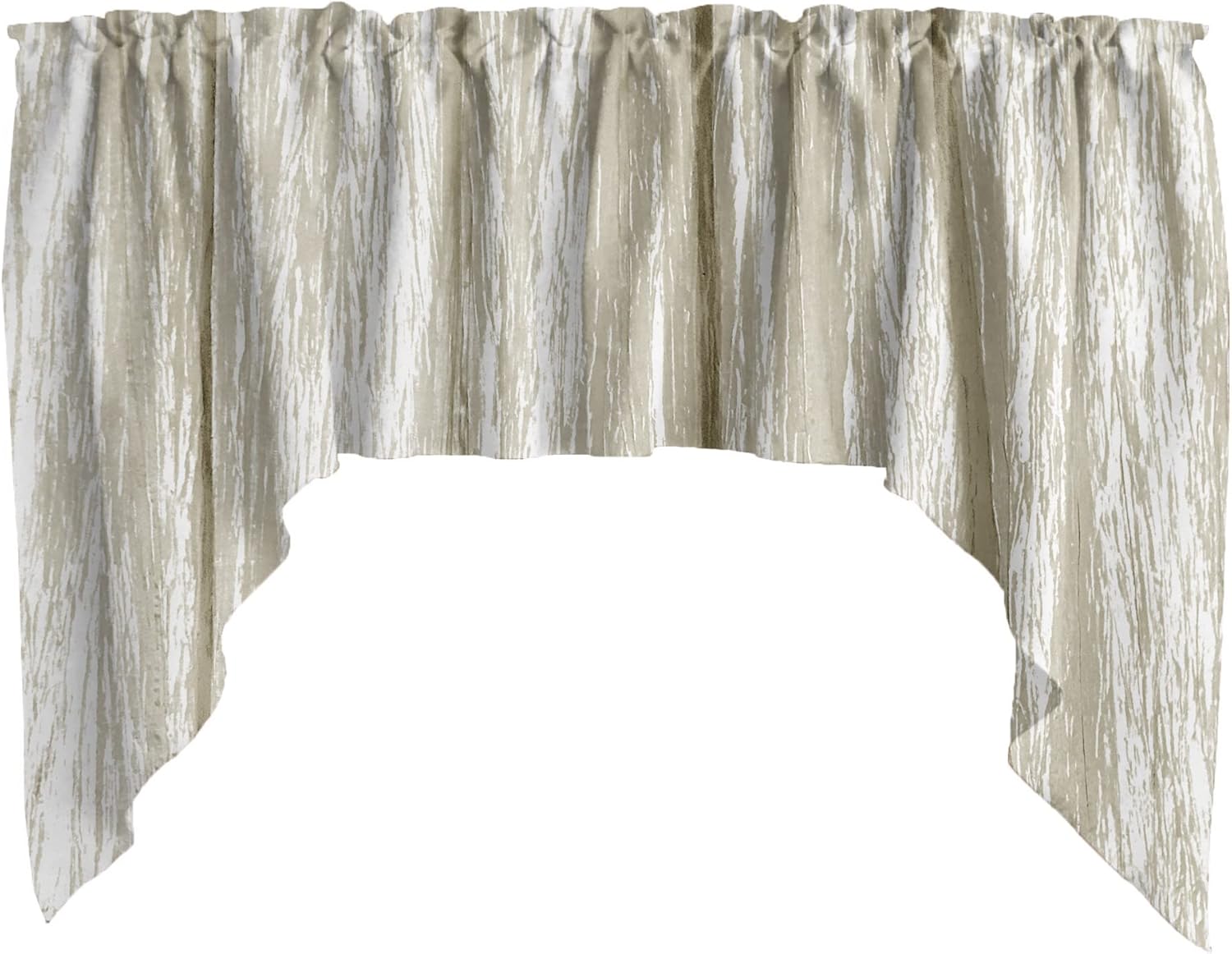 Zen Creative Designs Crushed Crinkle Taffeta Swag Window Valance Home Décor Bedroom Nursery Kitchen Window (Ivory)