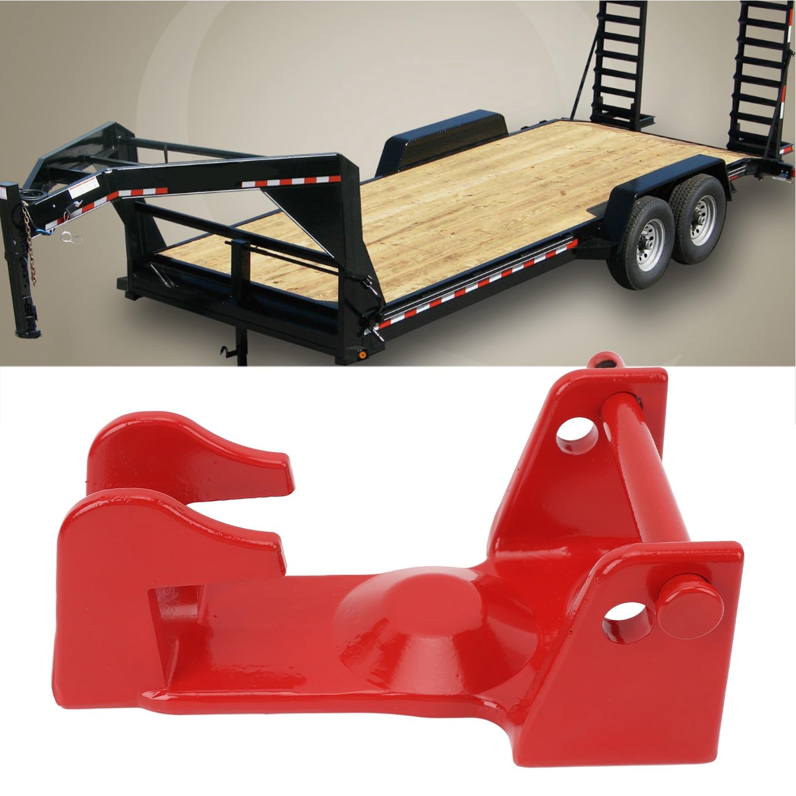 Akozon Schwanenhalskupplungsschloss Heavy Duty High Security Coppler Anhängerschloss für RV -Viehstock -Anhänger (Rot)