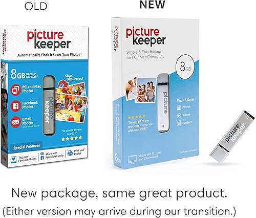 Miniatura 2 de Picture Keeper Foto y video USB Flash Drive para Mac y PC, unidad de pulgar de 8 GB