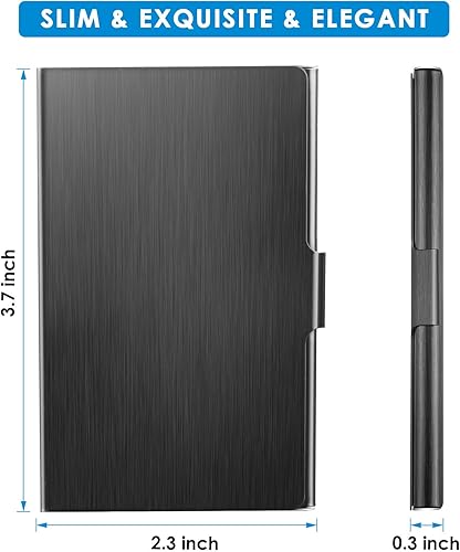 Vista 7 de MaxGear - Tarjetero para hombres y mujeres, bolsillo para tarjetas de negocios RFID, delgado, para tarjetas de negocios, soporte para tarjetas