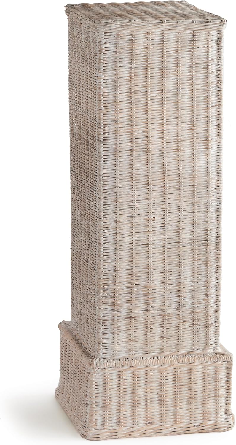 Napa Home & Garden 39" Charleston Rattan Woven Natural Tones Decorative Tall Pedestal Sculpture Home Living Room Sunroom Kitchen Floor Centerpiece Accent Piece Decor Decoration Tall Beige