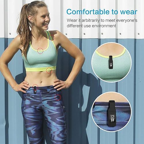 Miniatura 4 de Paquete de 3 clips para Fitbit Inspire o Inspire HR, negro + azul medianoche + gris (no para Inspire 2)