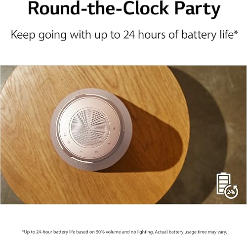 Miniatura 6 de LG XO3QBE XBOOM 360 Altavoz Bluetooth portátil con sonido omnidireccional con batería de hasta 24 horas, color beige