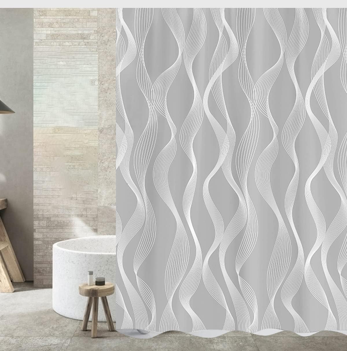 Tennove Shower Curtain 78 x 78Inch Waterproof Thick Polyester Fabric