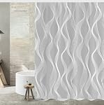 Shower Curtain 78 x 78Inch Waterproof Thick Polyester Fabric Bathroom Shower Curtain for Home Hotel Decor Geometric Long Washable Bathtub Bath Curtain Sets with Hooks, Weighted Hem