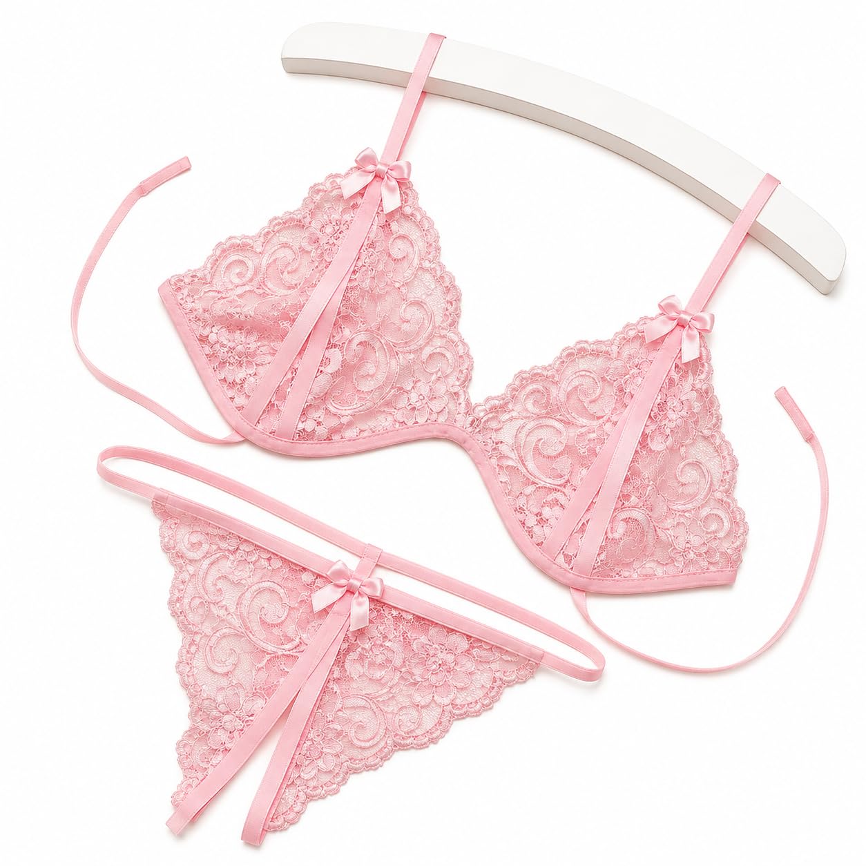 Women's Floral Lace Lingerie Set | Soft Stretch Bra & Panty Set for Bridal,Honeymoon-picture-35