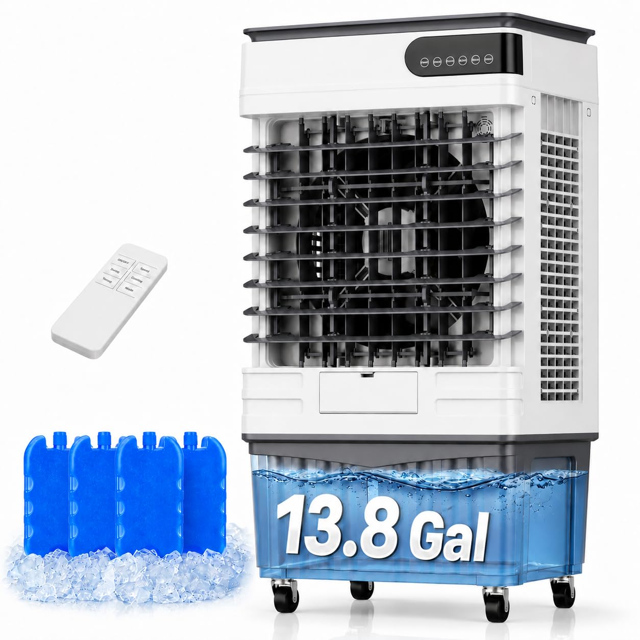 View 1 of ***STOCK PHOTO FOR REFERENCE ONLY***
4000 CFM Evaporative Air Cooler, 13.8 Gal Portable Swamp Cooler