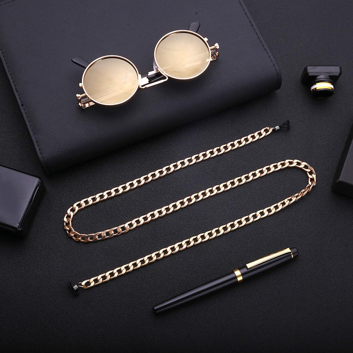 BESTYASH Fashion Glasses Chain for Men Sunglasses Retainer Hip-hop Style Eyeglass Cord Glasses Holder for Sports