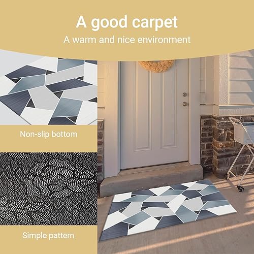 Miniatura 3 de Alfombra de 15.7 x 23.6 pulgadas para puerta interior antideslizante, alfombra fácil de limpiar, perfecta para zonas de entrada y puerta de cocina
