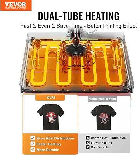 Vista 11 de VEVOR Prensa de calor 5 en 1, máquina de prensa de calor de 15 x 15 pulgadas con prensa de vaso, rotación de 360°, control digital oscilante