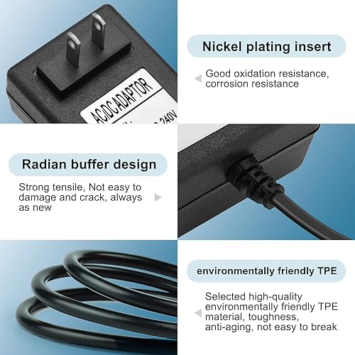 Miniatura 4 de Cable de alimentación de cargador de 19 V CA CC compatible con Eufy RoboVac 11S 12 15C 25C 30C 35C, Pure Clean PUCRC 15 25 26B 90, Coredy Robotic