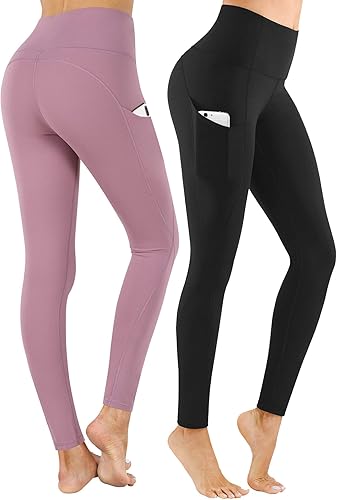 PHISOCKAT - Pantalones de yoga de cintura alta con bolsillos para mujer (talla XS)