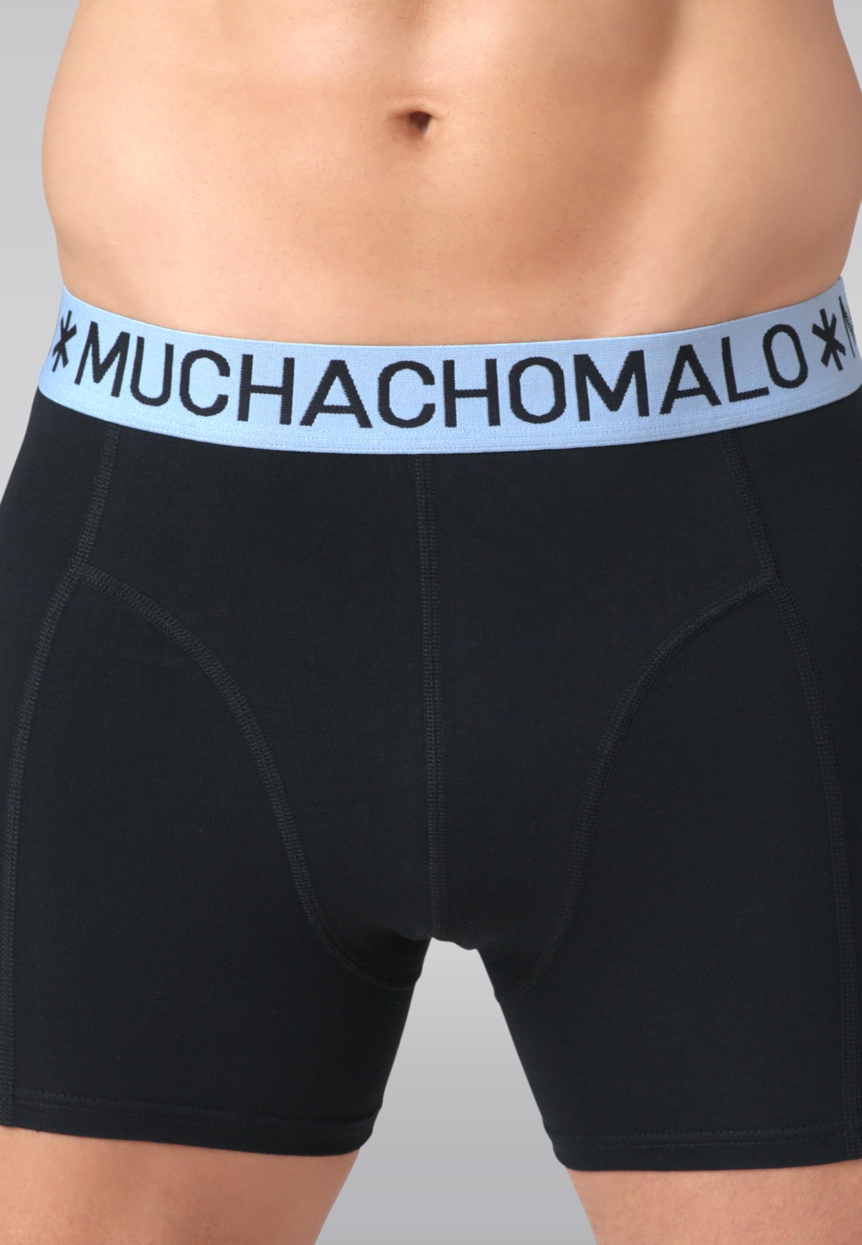 Muchachomalo Calzoncillos para Hombre, Ropa Interior Lisa de Algodón para Hombre, Pack de 7 Unidades, Bóxers Lisos de Corte Clásico con Cintura Elástica