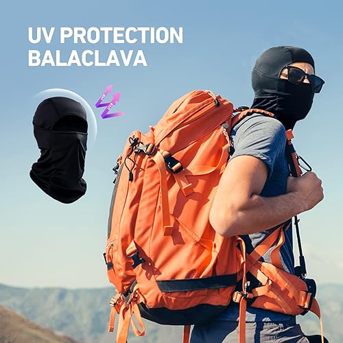 Miniatura 2 de AstroAI Máscara de esquí, pasamontañas, protección UV, a prueba de polvo, resistente al viento, para hombres y mujeres, esquí, snowboard, ciclismo,