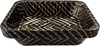 Aluminum Foil Pans 9x13 Disposable [10 Pack] Elegant Color Pan Trays with Food Containers for Roasting, Cooking, Heating, ...