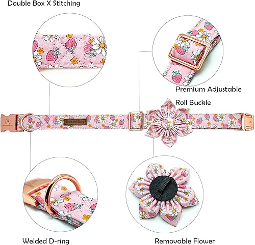 Miniatura 104 de Lionheart glory Collar de perro con bandera estadounidense, collar de flores para perro del 4 de julio, resistente y ajustable, collar patriótico