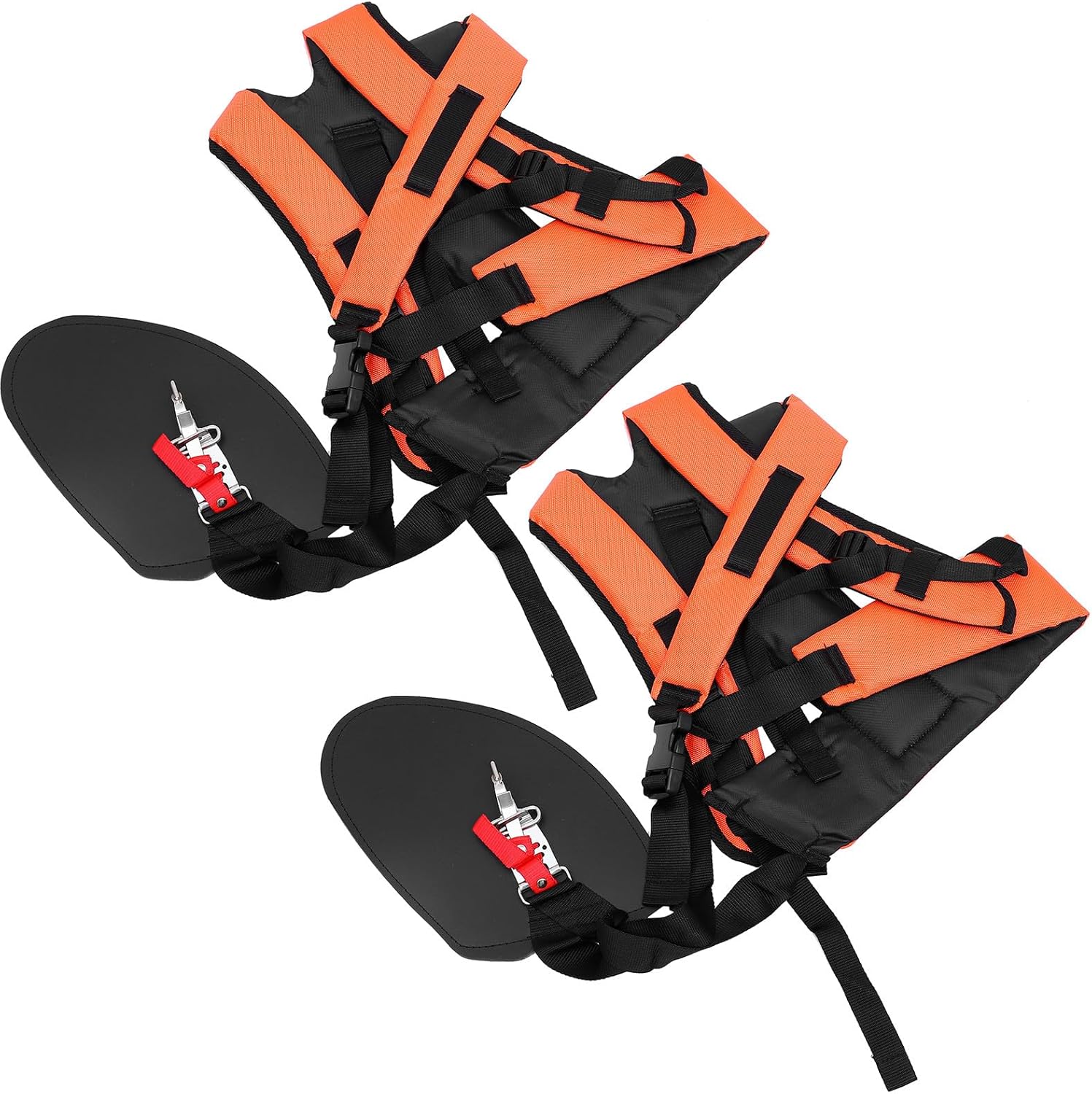 Double Shoulder Trimmer Belt Harness Strap 2pcs, Padded Grass Cutter Harness for Lawn Trimmers, Comfortable Waist Support for Outdoor Yard Work