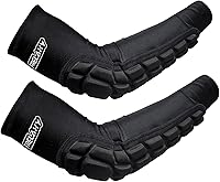 Frelaxy Padded Elbow Forearm Sleeves 2-Pack: Compression Crashproof Arm Pads for Football, Basketball, Volleyball, Soccer