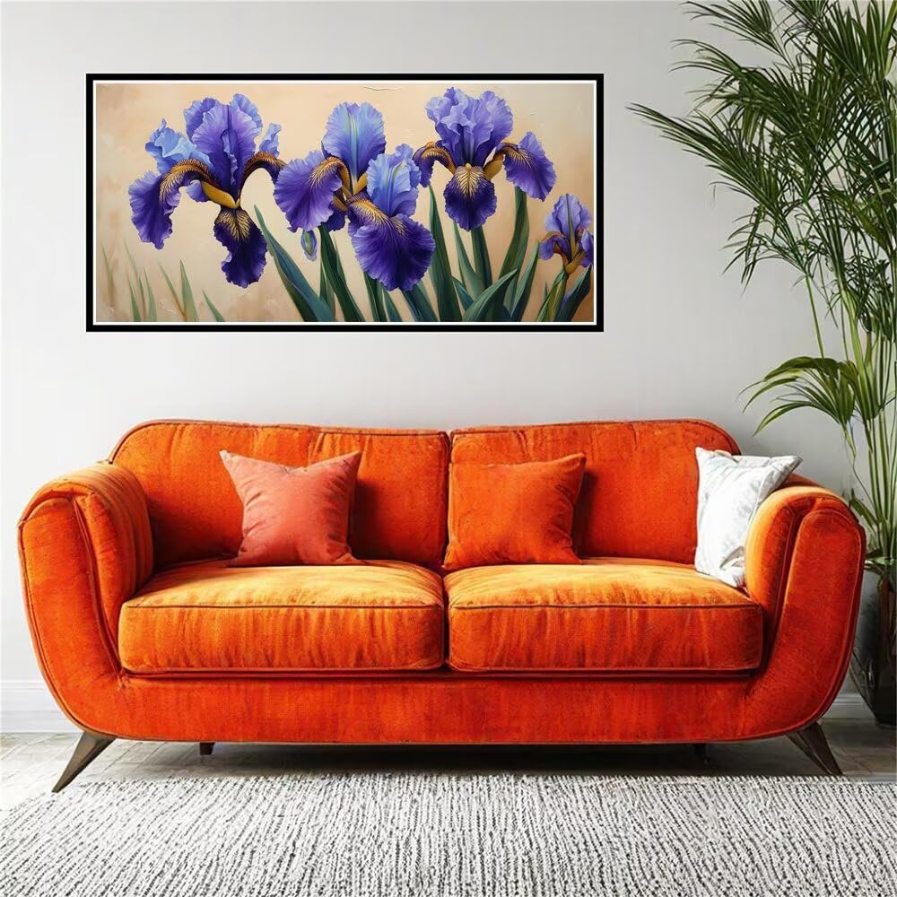 Dipingere con i Numeri, Dipingi con i Numeri per Adulti fiore pianta kit Pittura Fai-da-Te, con 3 Pennelli e Vernice Acrilica, Hobby Creativi Adulti, Decor Regalo 70x140cm (Senza Cornice) z0z-756