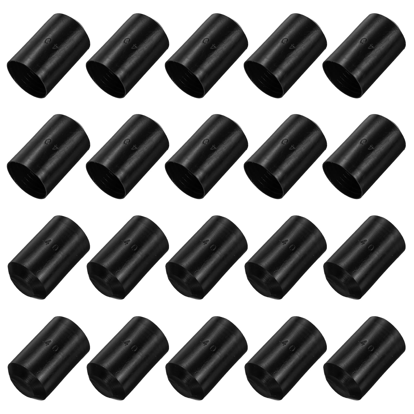 QUARKZMAN 50pz Tappi Termorestringenti 40mm ID x 60mm l Rapporto 2:1 Guaina Termorestringente Impermeabile per Cavi Elettrici, Neri