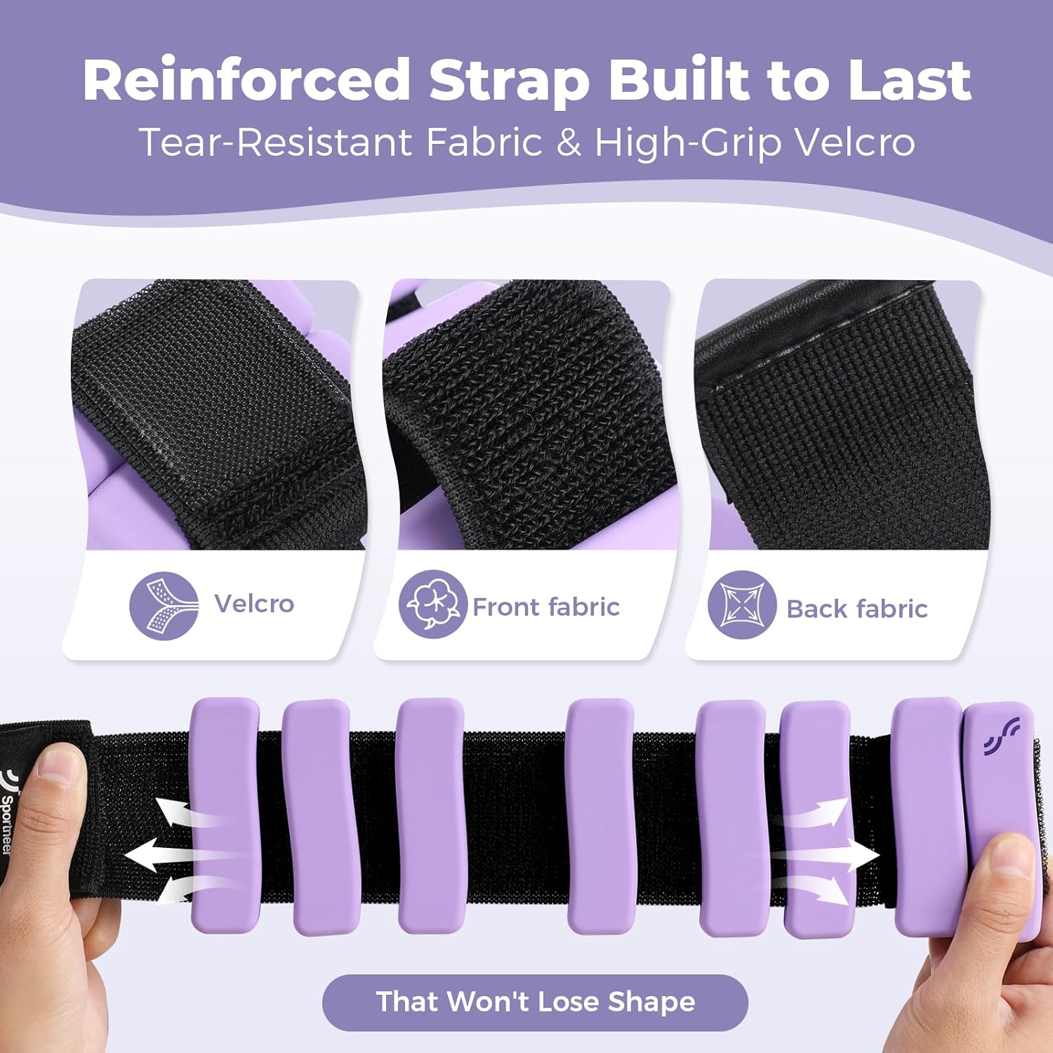 Sportneer Ankle & Wrist Weights Set of 2 (1LB/2LB Each) for Women Men Comfortable Arm Leg Weight for Pilates, Running, Walking, Workout, Yoga, Water Aerobics, Pool Exercises