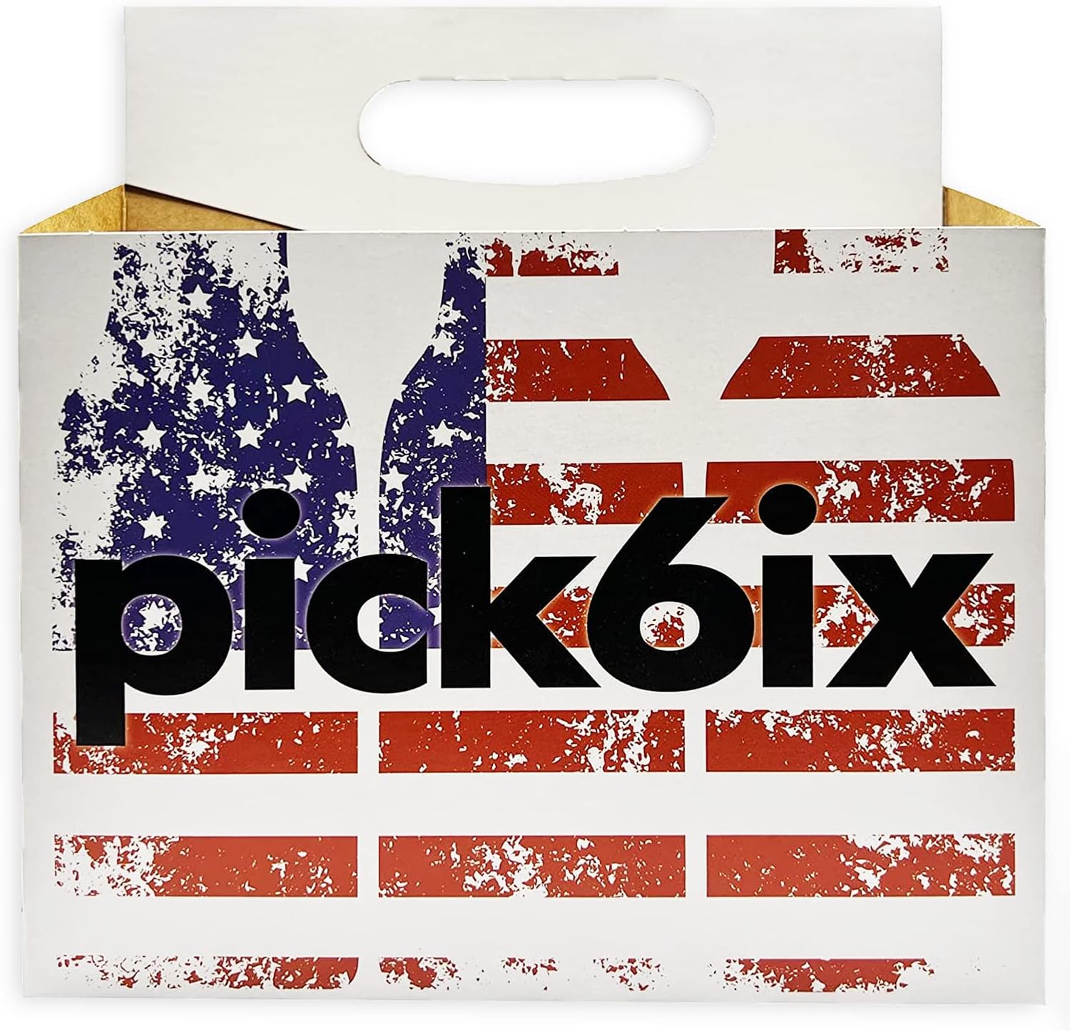 6pk Cardboard Carrier (White, 50ct) | Holds 6pk 12oz Bottles