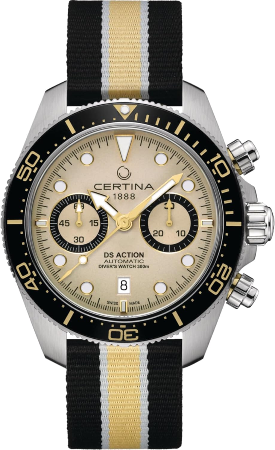 Certina, Mens, DS Action Chrono, 44.6, mm, Tide, Automatic