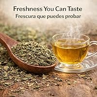 Vista 6 de Té de hoja de Damiana – 4 oz (113g) Té de hierbas suelto + Infusor de té de acero inoxidable – 100% Natural Turnera diffusa – Origen mexicano