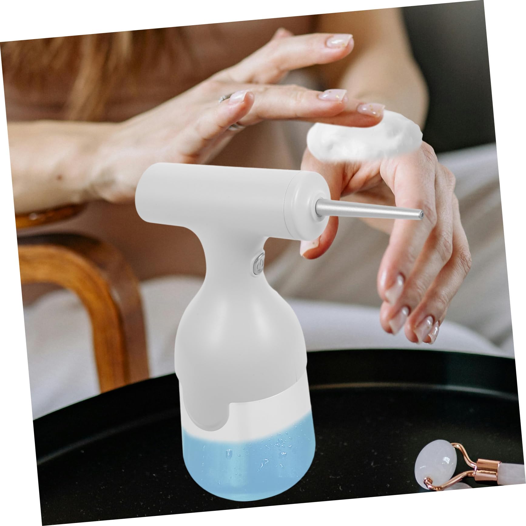 Beavorty 5 Juegos Electrico Gel De Baño De Espuma Limpiador De Cara Limpiador Facial Champú Limpiador Fabricante De Espumas Limpiadoras Botella De Espuma Abs.pp.silicona