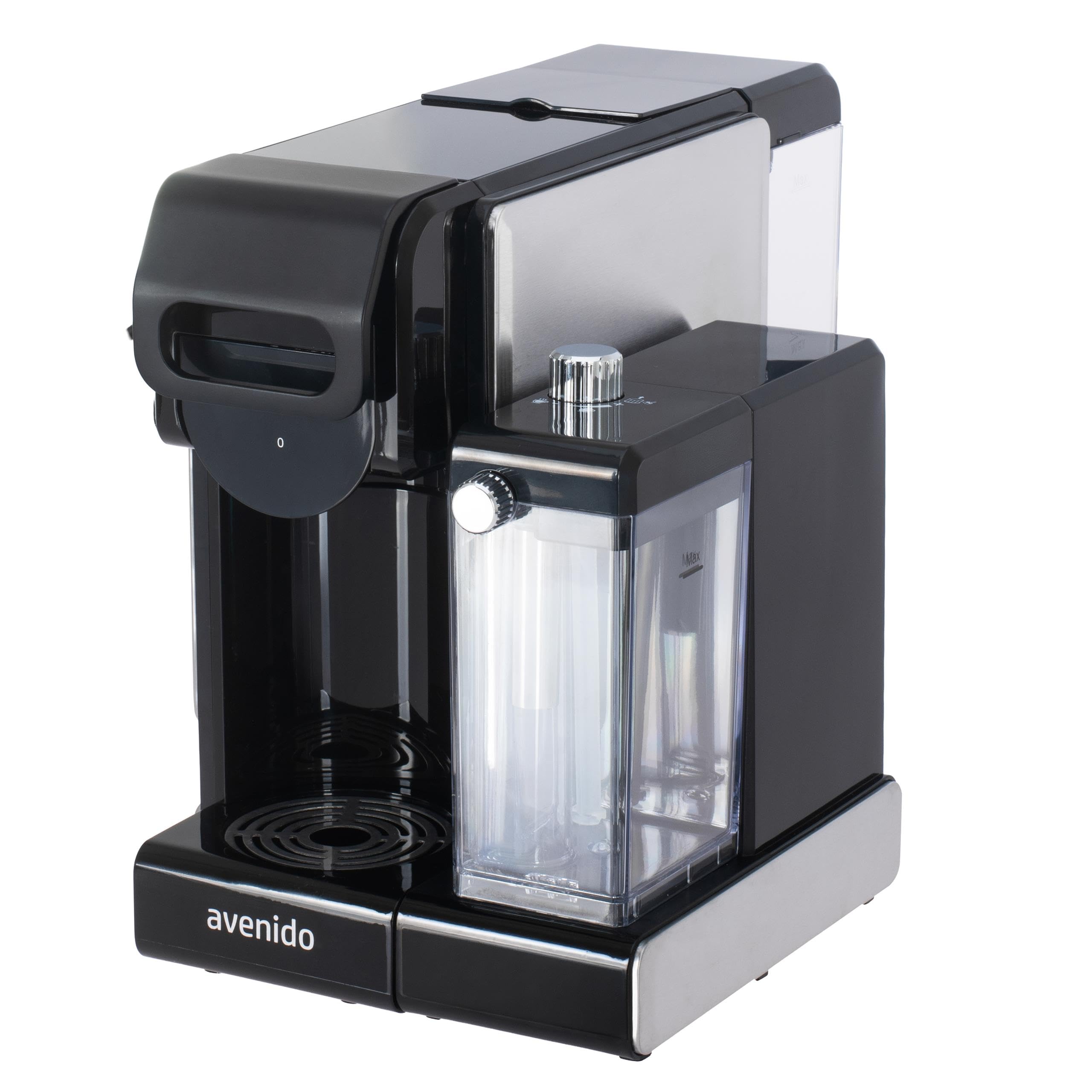 Kaffeemaschine, multikapsel-espressomaschine mit milchaufschäumer, 2850W leistung, 19 bar druck und 7 adapter, edelstahl