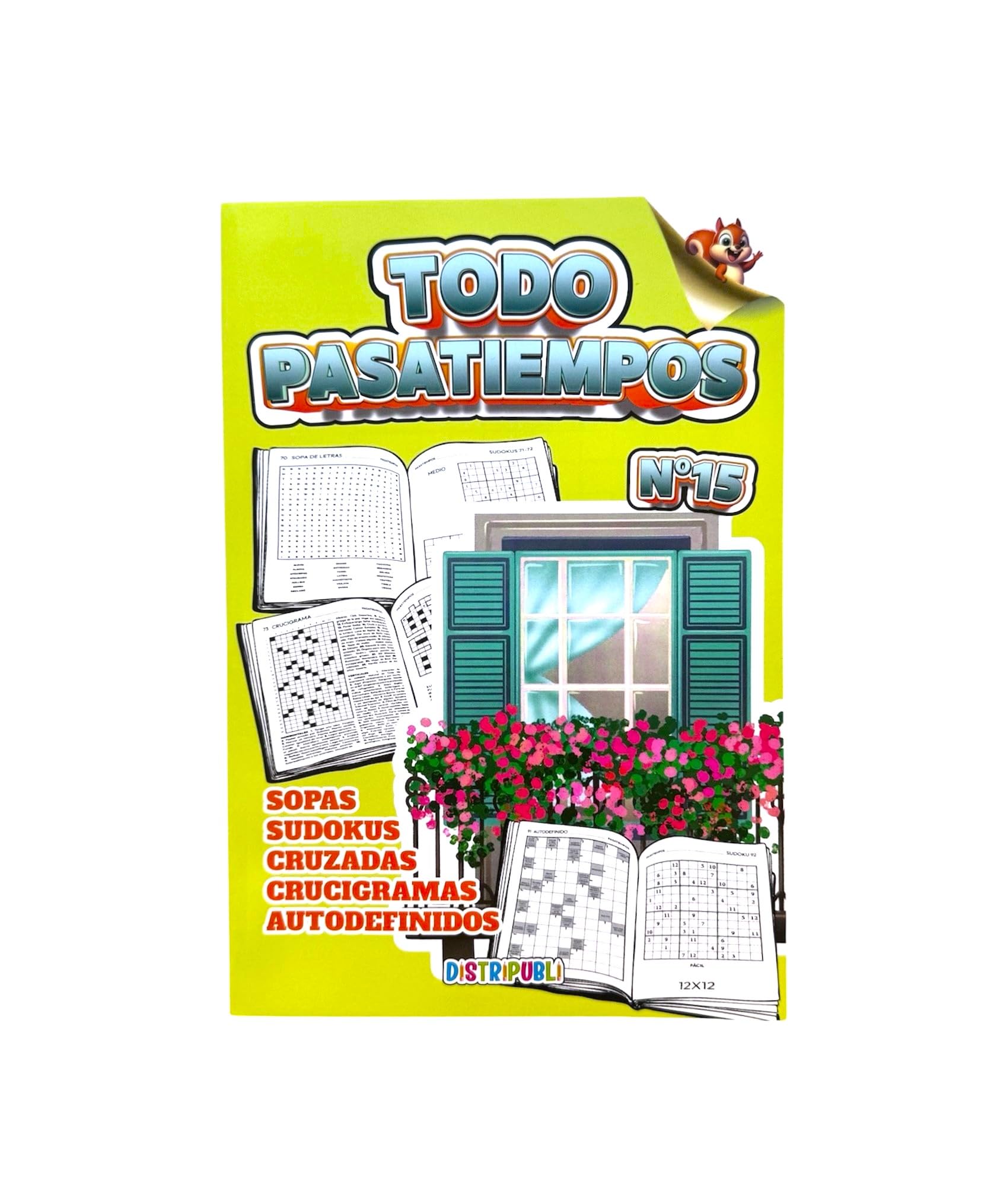 Todo Pasatiempos para Adultos, Pack de 4 Unidades Son 344 Ejercicios Mas Soluciones, Sopas de Letras, Sudokus, Crucigramas, Autodefinidos y Cruzadas Nuevos Modelos
