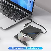XMSJSIY Külső CD/DVD Meghajtó USB 3.0 Type-C Hordozható Írható Olvasó 8 az 1-ben 6