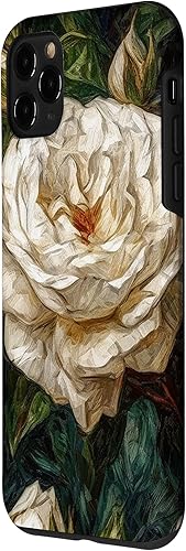 Vista 71 de Funda para iPhone 13 Van Gogh Art White Flower White Roses