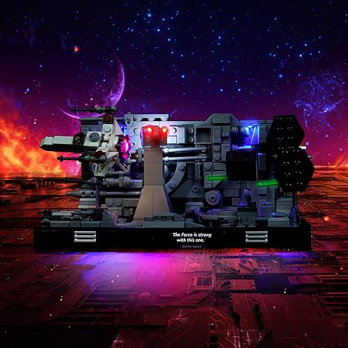 Miniatura 7 de Hilighting Kit de luz LED mejorado para Lego Star Wars Death Star Trench Run Diorama Juego de construcción, compatible con Lego 75329 (modelo no