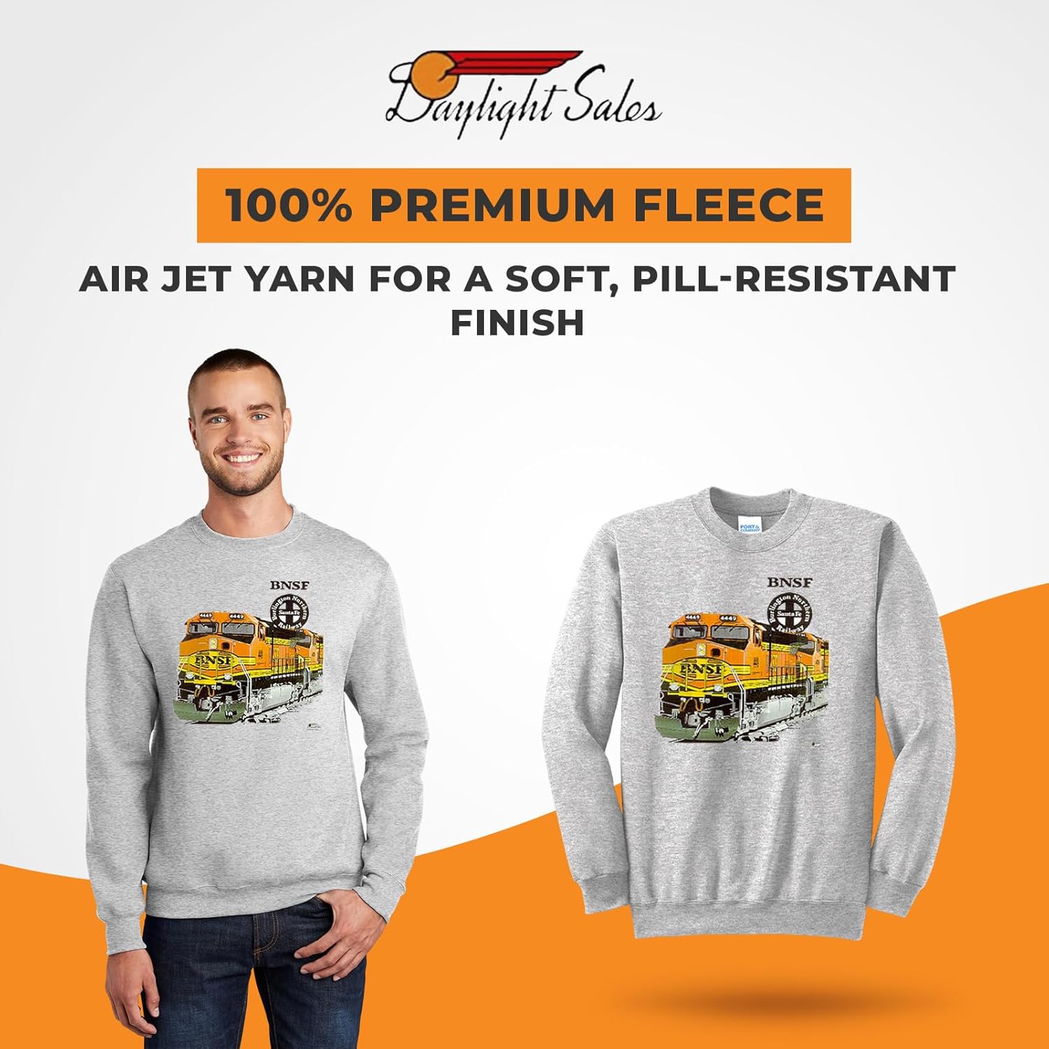 Daylight Sales BNSF Heritage II Authentic Railroad Sweatshirt [20025] - Image 6