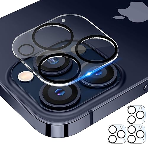 Miniatura 1 de Tensea 3 piezas Protector de pantalla de cámara para iPhone 15 Pro  15 Pro Max, protector de lente de película de vidrio templado, transparente de