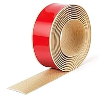 Vista 58 de Bnell Tira de transición de suelo, tiras autoadhesivas para suelos laminados, tira divisora plana de vinilo para el suelo para unir huecos del suelo