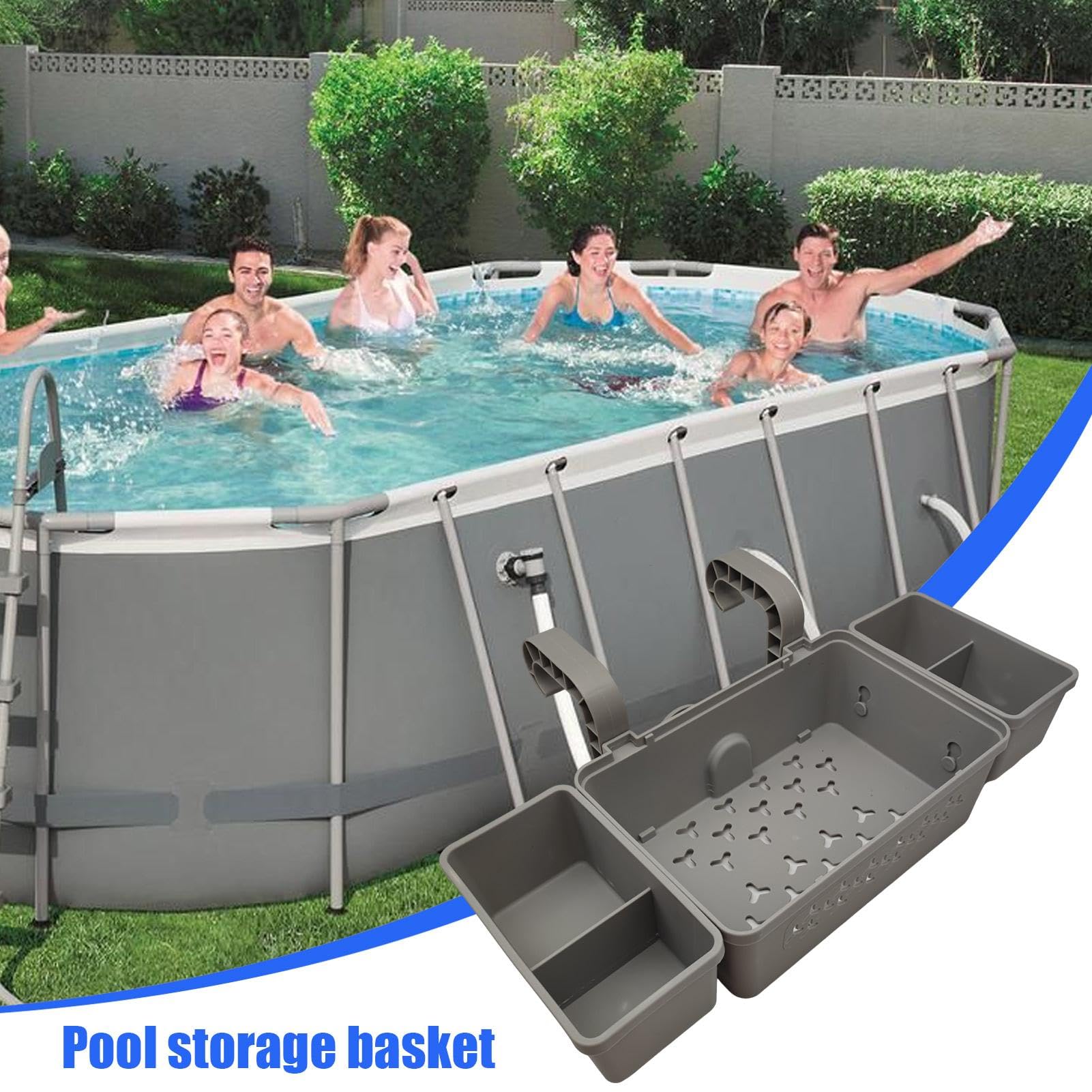 Cestino a bordo piscina, Cestino portaoggetti a bordo piscina | Organizer per riporre oggetti da appendere alla piscina - Cestino portaoggetti a bordo piscina, portaoggetti a lato della
