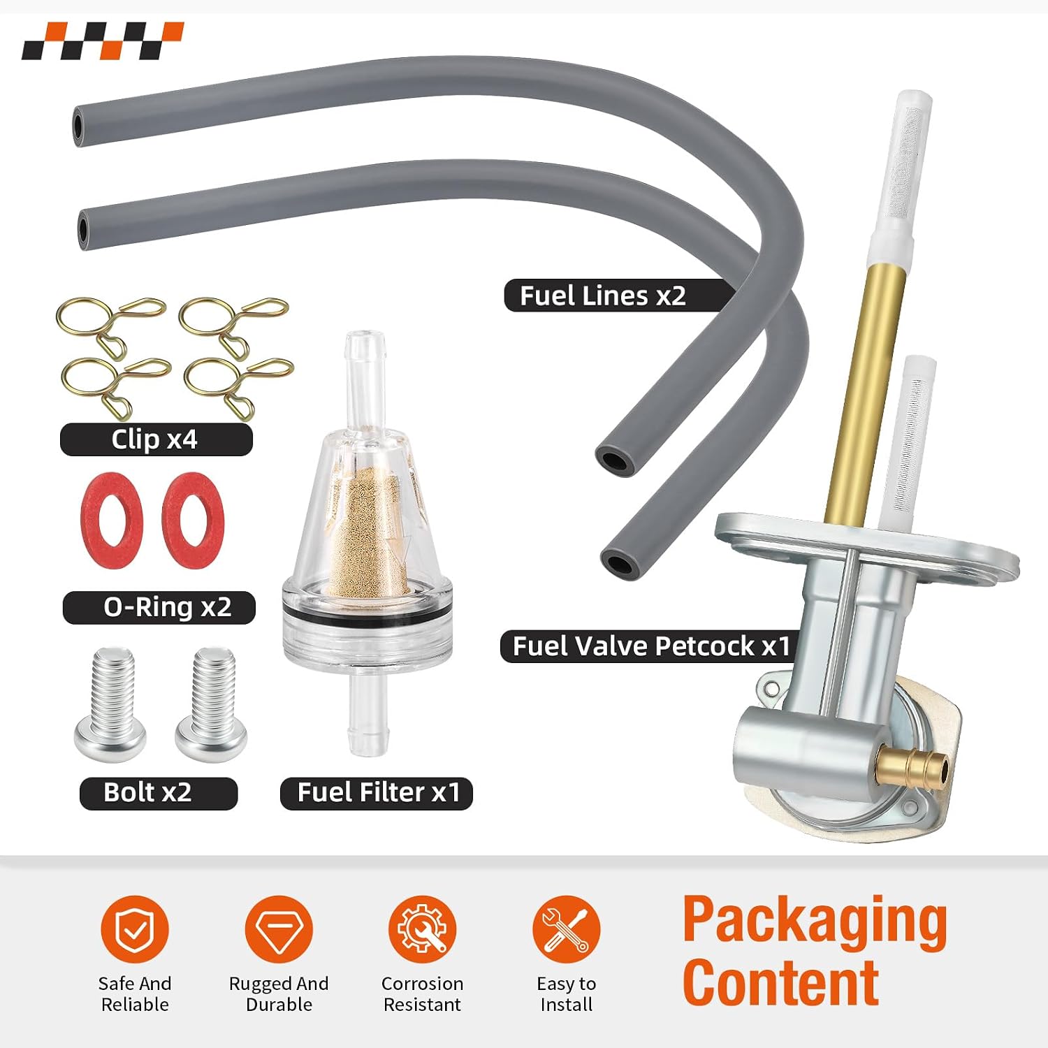 Fuel Valve Petcock Kit For Yamaha TTR 90 TTR90 2000-2007 TT90 Off-Road 2000 5HN-24500-01-00