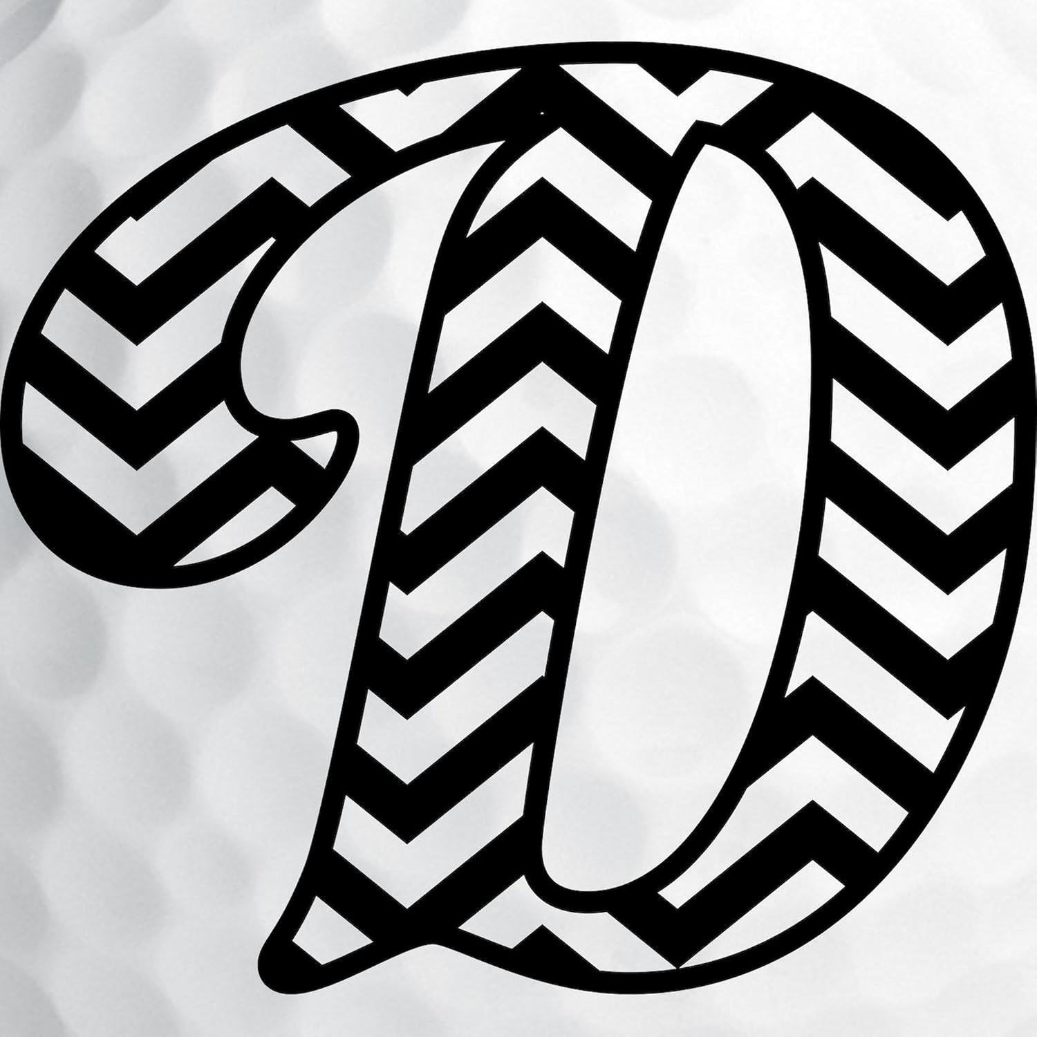 CafePress Letter D Chevron Monogram Novelty Golf Balls (Pk of 12)