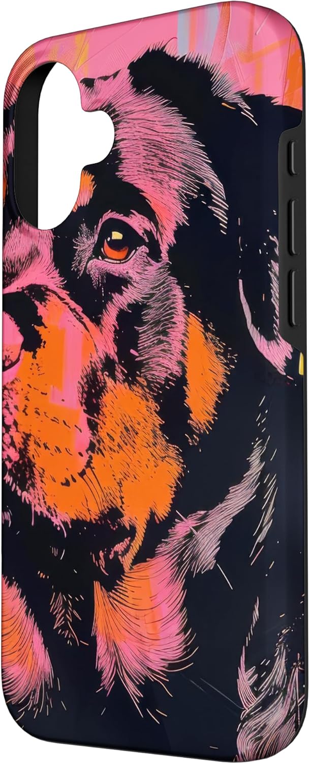 Rottweiler Pop Art Pink Abstract Case for iPhone 16